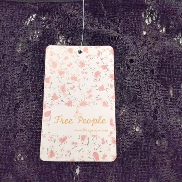 🎉 Host Pick 🎉 NWT Free People Black Lace Long Sleeve Dress - M - Picture 15 of 15